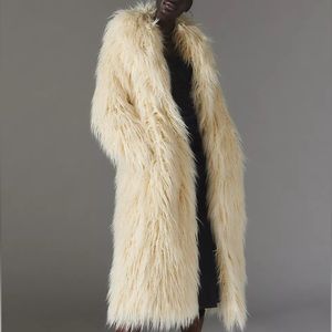 URBAN OUTFITTERS LONG FAUX FUR COAT IN XL